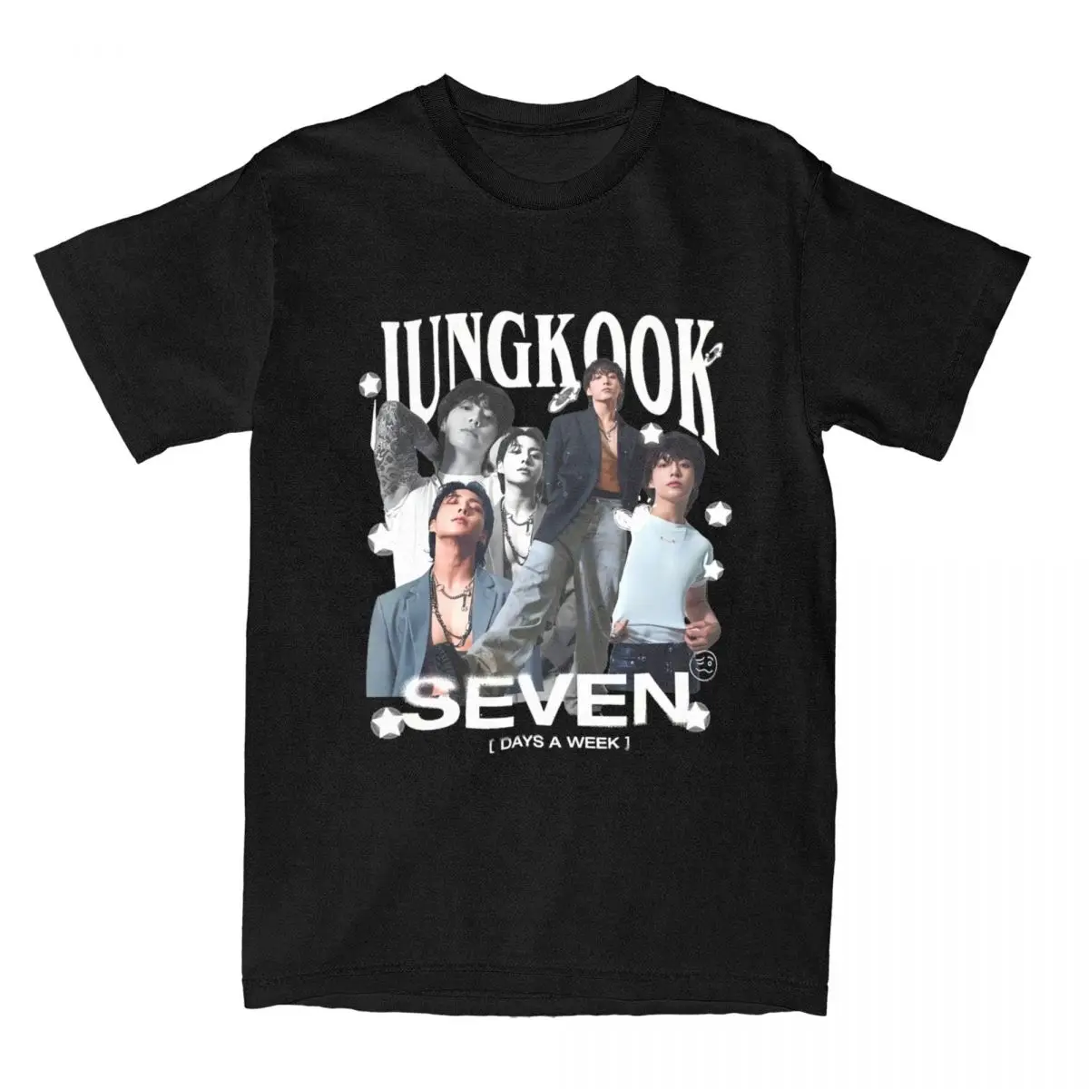 Retro J-Jungkooks Kpop Music Seven Men T Shirt Funny Tees Short Sleeve O Neck T-Shirts Pure Cotton Plus Size Clothing