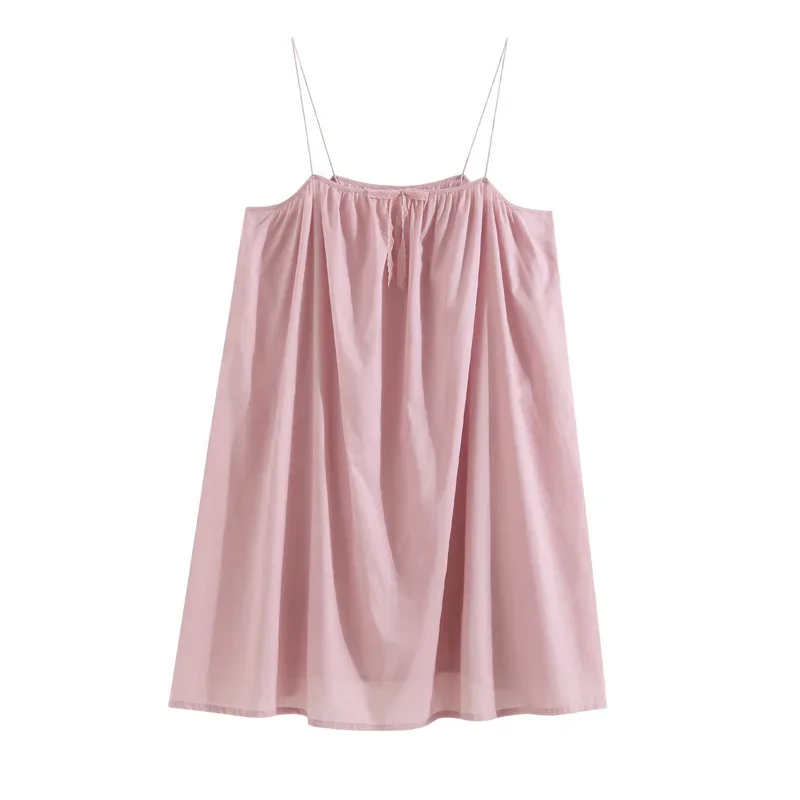 Women Retro Vintage suspenders Sleeveless Princess Pajamas Nightgown Cotton Spaghetti Strap Loose Ruffles Victorian Sleepwear - view 5