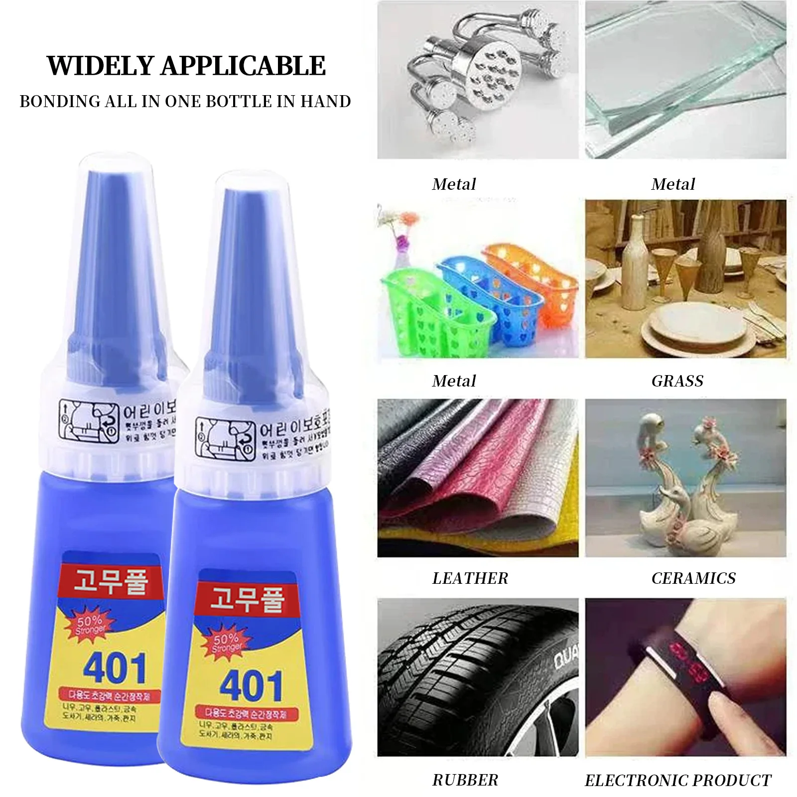 

10g / 20g Strong Transparent 401 Glue Soft Shoes Manicure Repair Metal Plastic Accessories Multi-Functional Adhesive