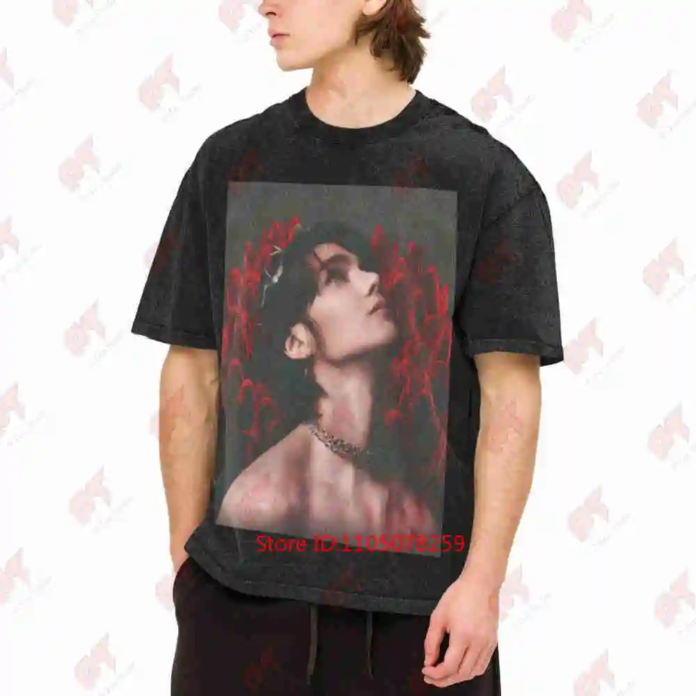 Jeff Satur Trendy Streetwear Vintage Washed Tee Pure Cotton T-Shirt