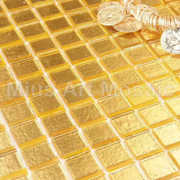 

Pure gold glass mosaic for kitchen backsplash A5W01-20-4