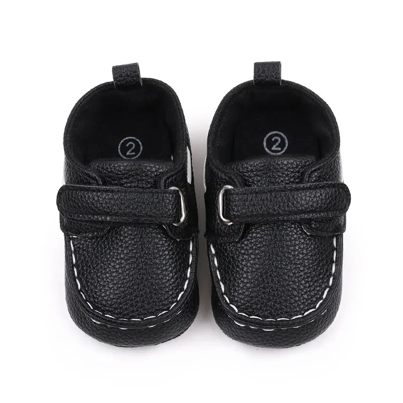 Baby Boy Shoes PU Leather Formal Shoes Soft Sole Newborn Polo Set Toddler Baptismal