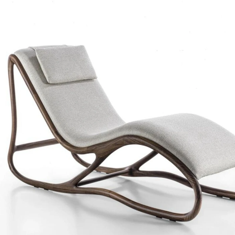 

North American black walnut new Chinese leisure chair, Song-style aesthetic Italian light luxury sofa chair recliner solid