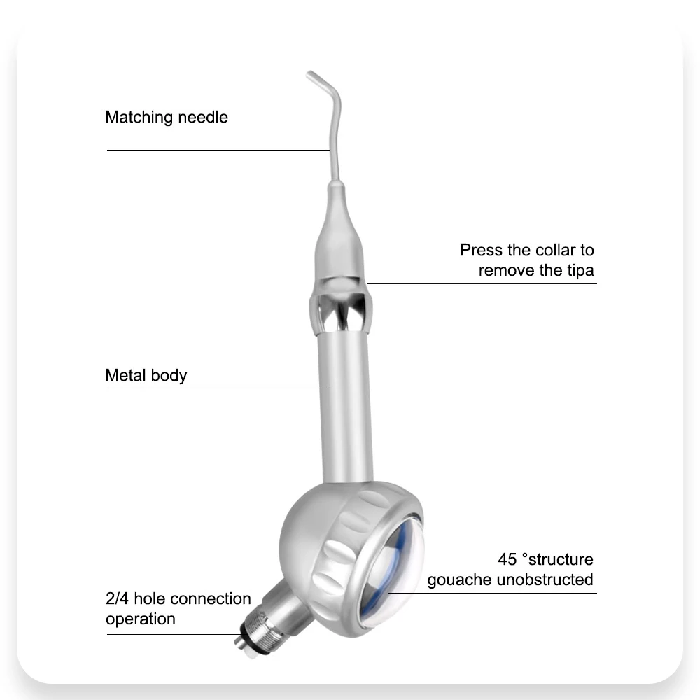 2 otwory 4-otworowa dentystyczna polerka powietrzna mistrz ścierania spray wodny piaskarka przepływ powietrza prophy jet dentysta narzędzia