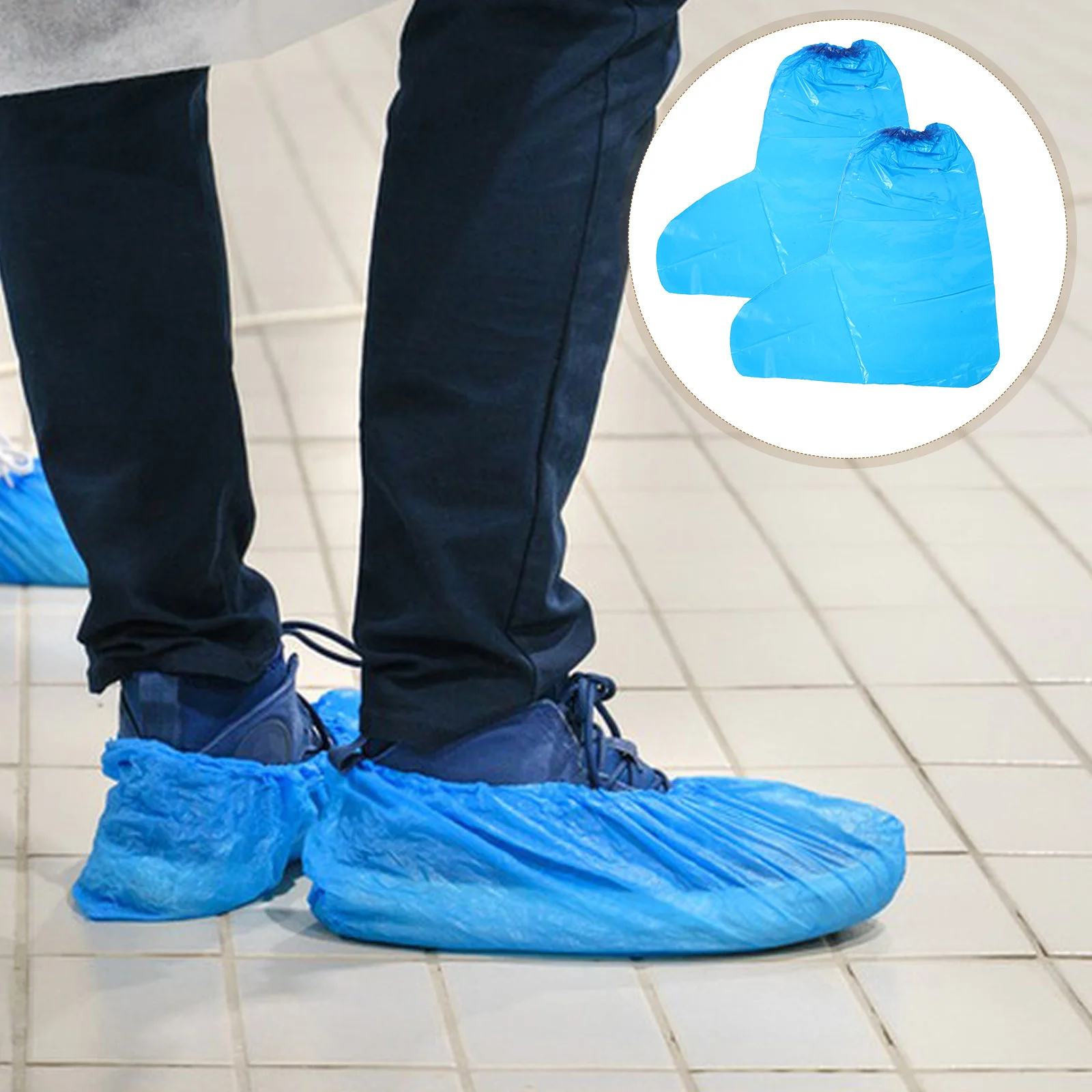 

10 Pcs Thickened Protective Shoe Cover Rain Protector for Shoes Long Covers