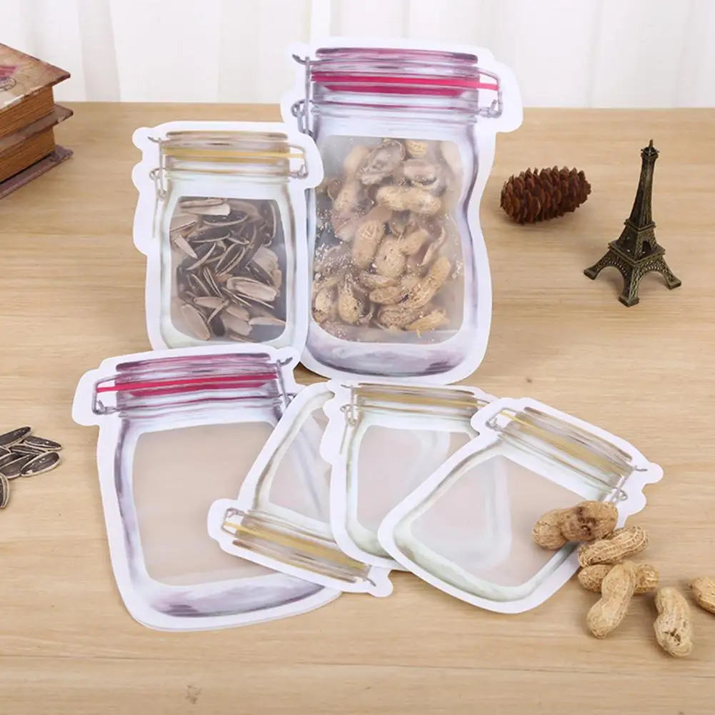 Barattolo per alimenti trasparente per alimenti conservazione multiuso noci snack biscotti borsa impermeabile multiuso snack biscotti borsa per la casa