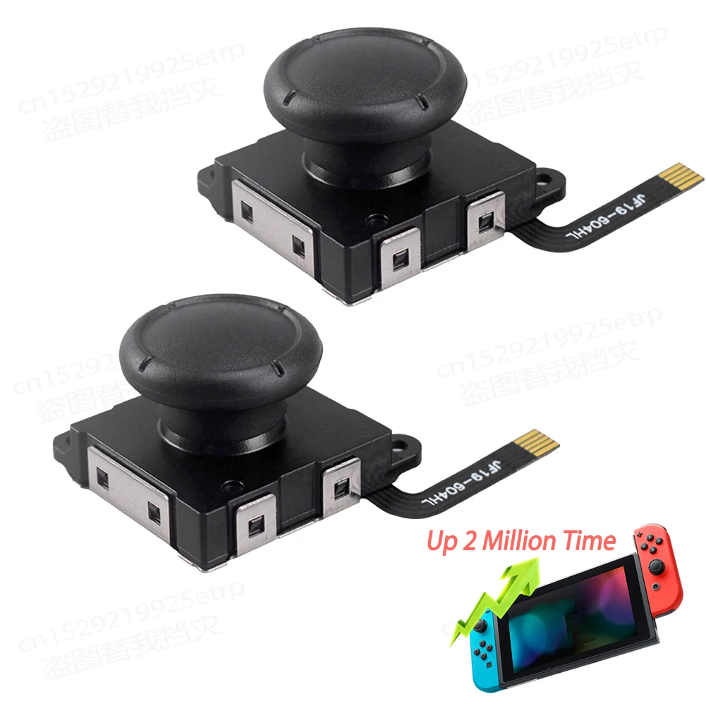 عصا التحكم ذات تأثير القاعة لـ JoyCon No Drift Joystick Thumb Sticks طقم تصليح ملحقات للتبديل/التبديل OLED/Lite، بدون أدوات