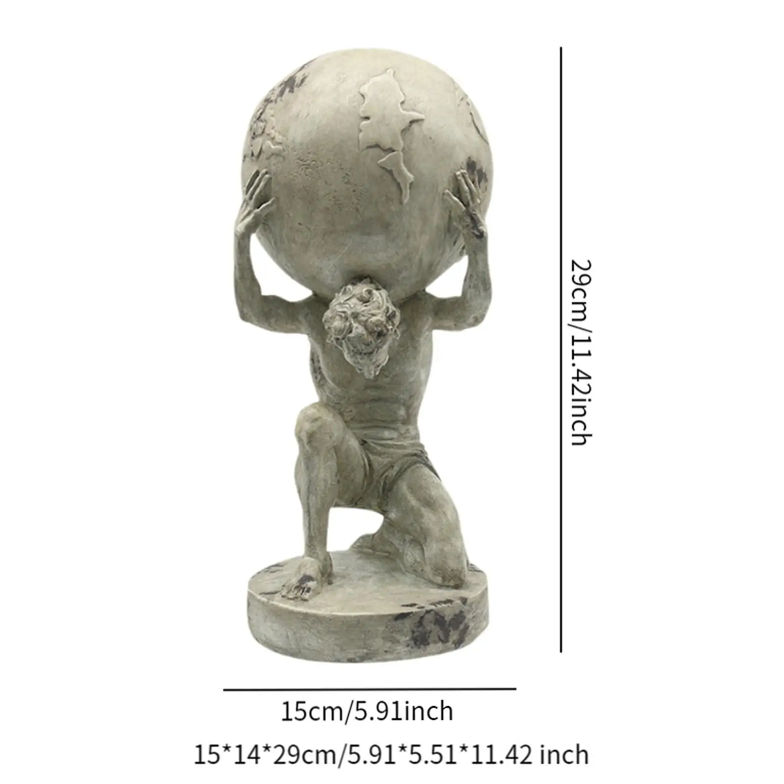 Greek Titan God Statue Decor Gift Sisyphus Statue Figurine Roman Statue Desktop Figure Home Decor Carrying The World Statue