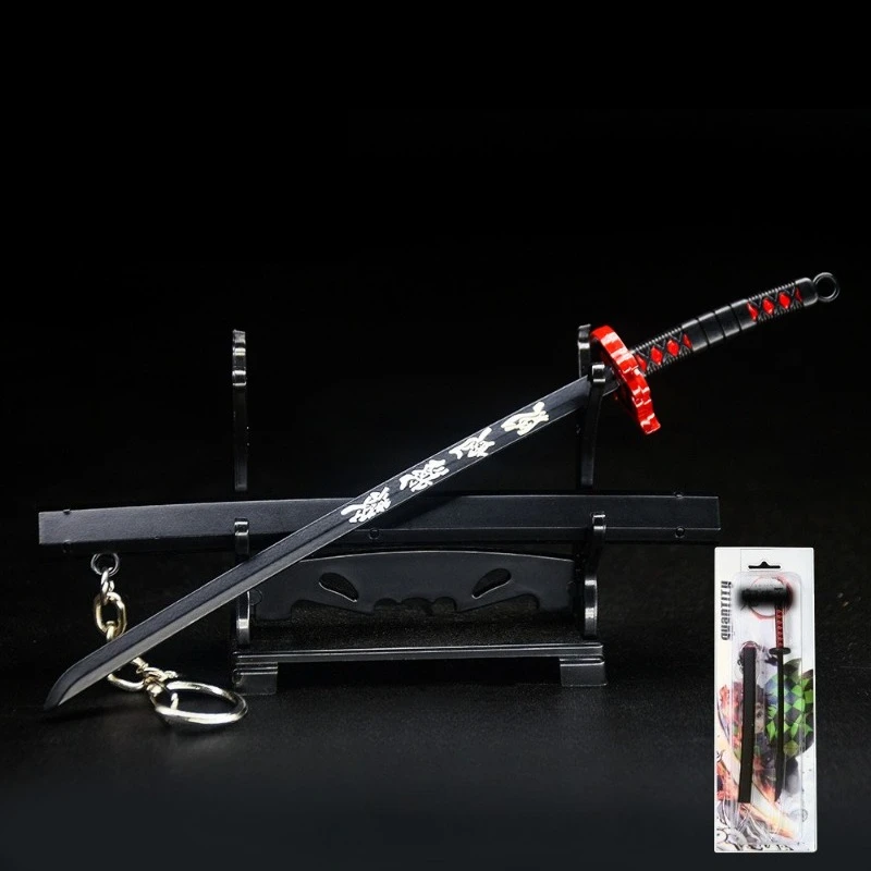 17cm/6.7in demon slayer samurai espadas katana cosplay anime arma adereços periféricos modelo de treinamento presentes ornamentos brinquedos ao ar livre