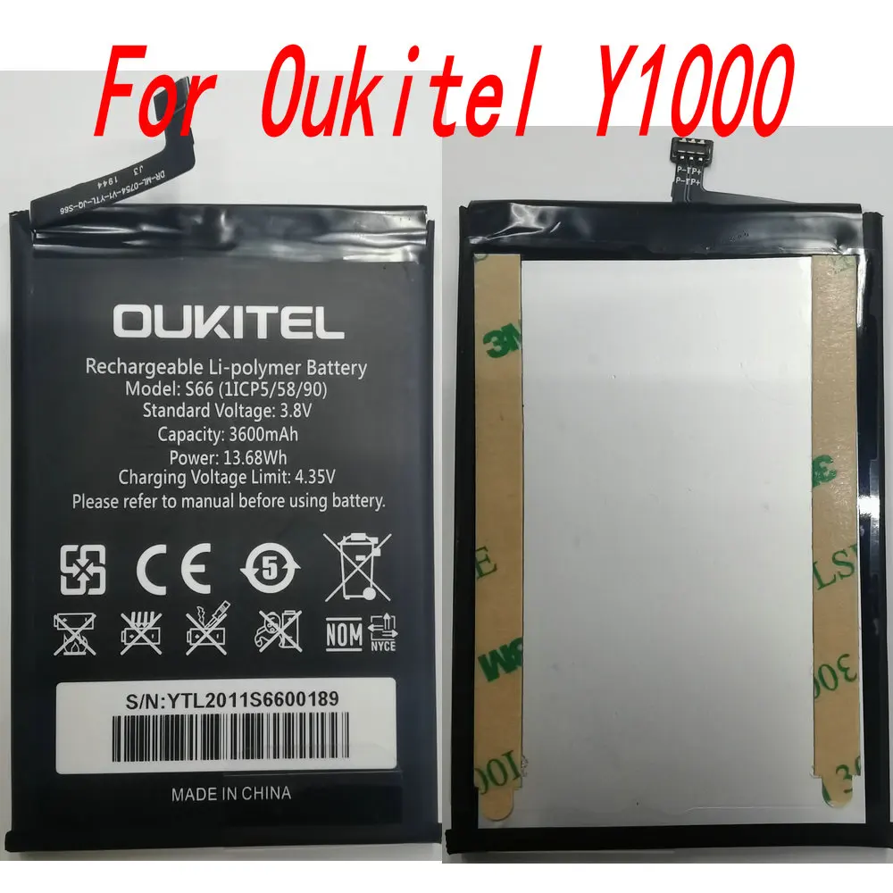 

3.85V New Original S66 Replacement Battery For Oukitel Y1000 Mobile Phone