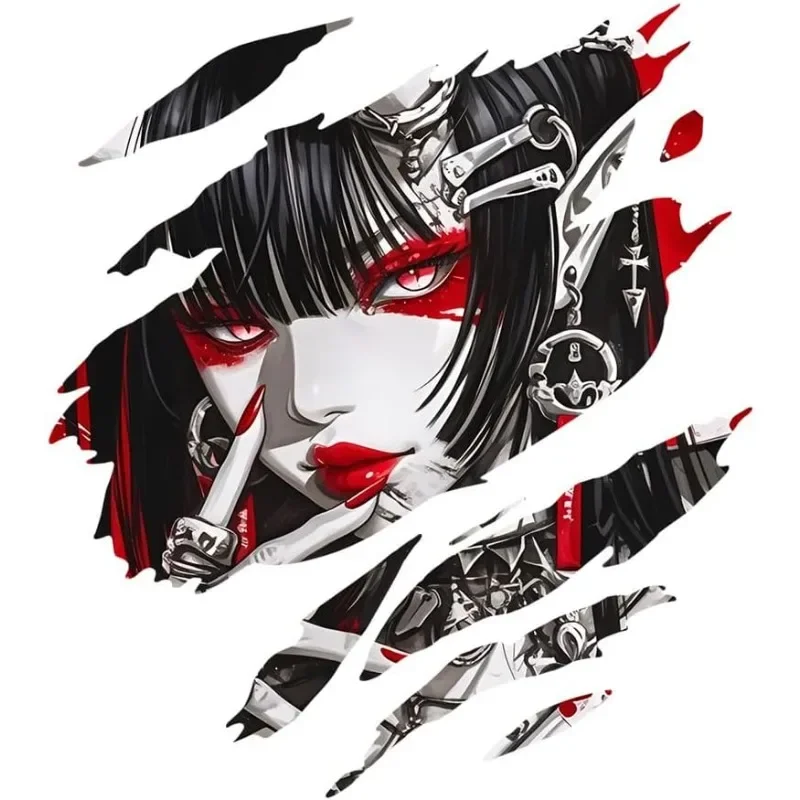 Anime Skull Girl Sticker Graffiti Vinyl Decal Waterproof Car Window Laptop Motorcycle Creative Gift Decor
