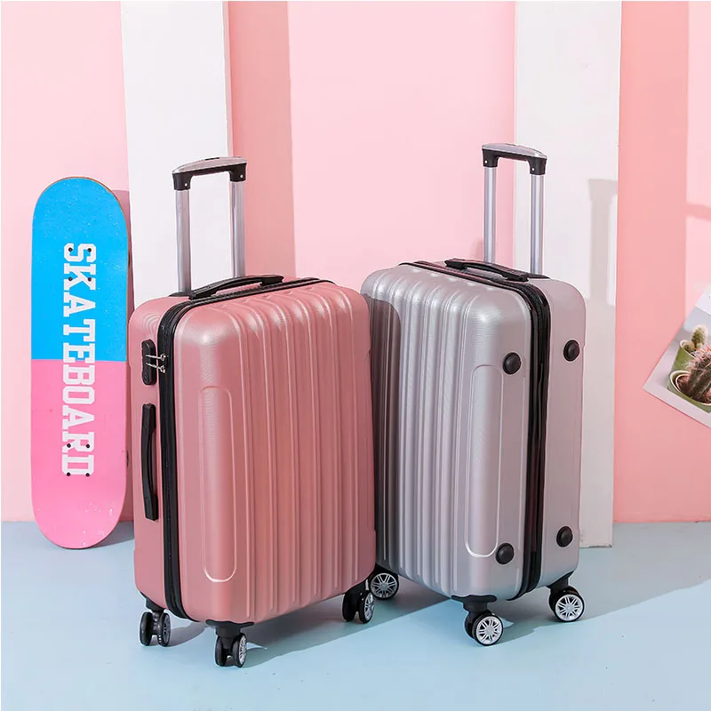 حقيبة الأمتعة لون نقي سعة كبيرة 20-28 بوصة عجلة المتداول حقيبة سفر سهلة السفر حمل على حقيبة سفر الأمتعة حقيبة #6