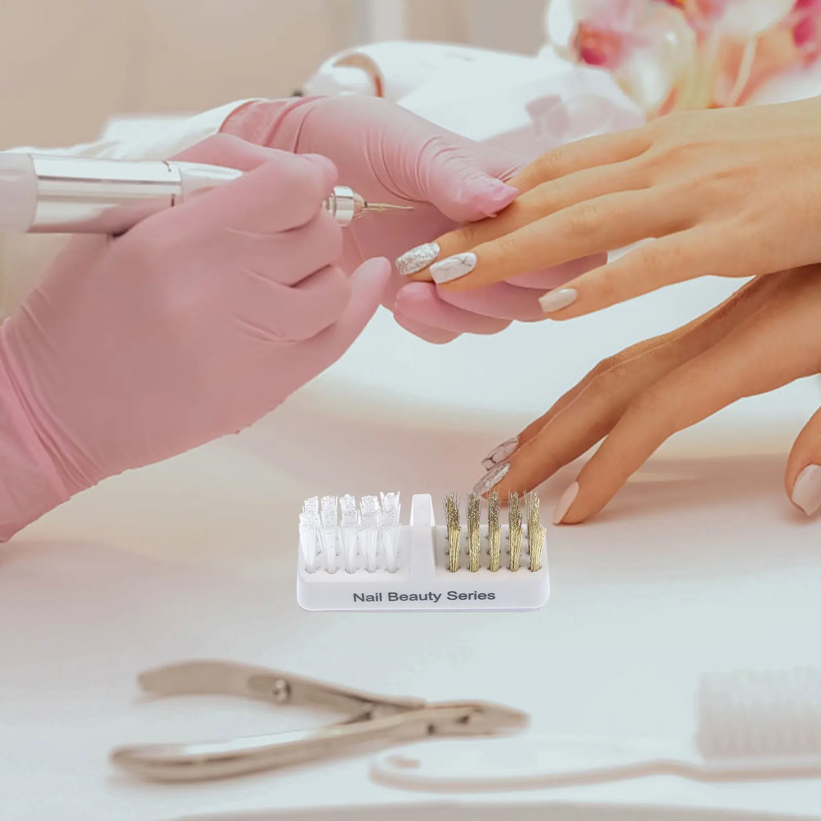 

3pcs Nail Cleaning Brush Metal Cleaner Tool Drill Bit Wire Brushes for Nails Portable Size Practical Use Clean Dirt Difficult
