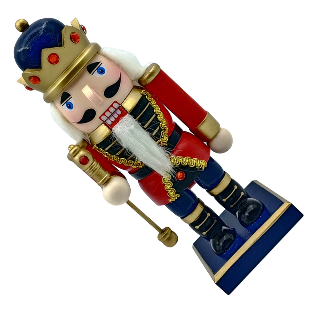

Wooden Nutcracker Christmas Decor Crafts Statue Soldier Ornament Home Car Gift Xmas Traditional Puppet Figure Desktop Display
