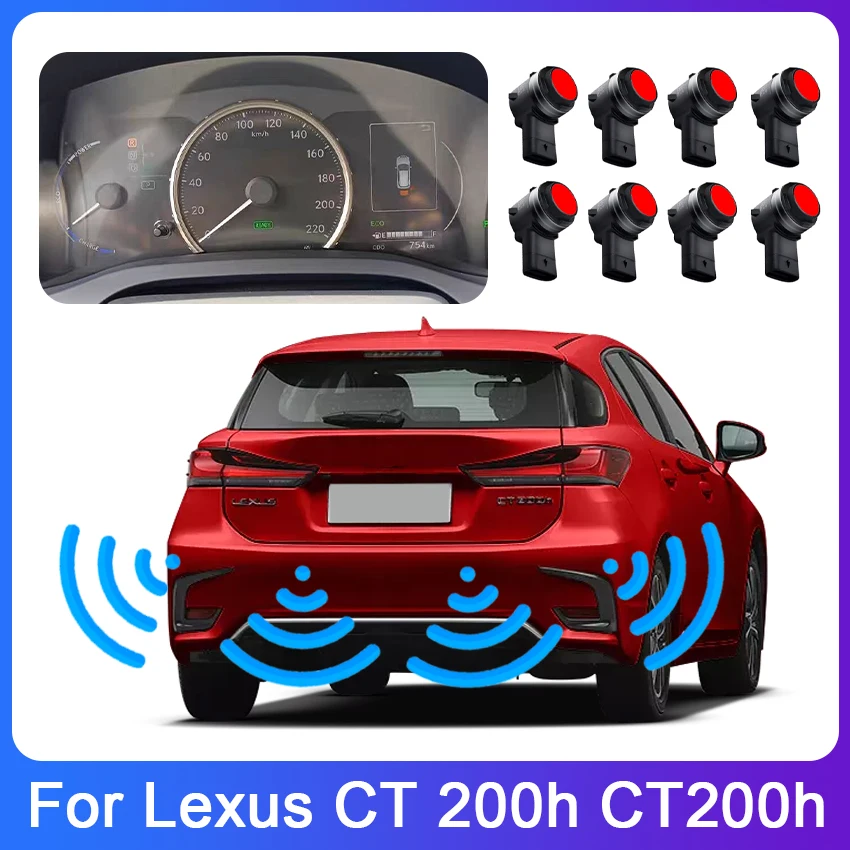 

For Lexus CT 200h CT200h ZWA10 17~21 Car Display Screen Reversing Before After Image Radar Sensor Sound Warning Detection System