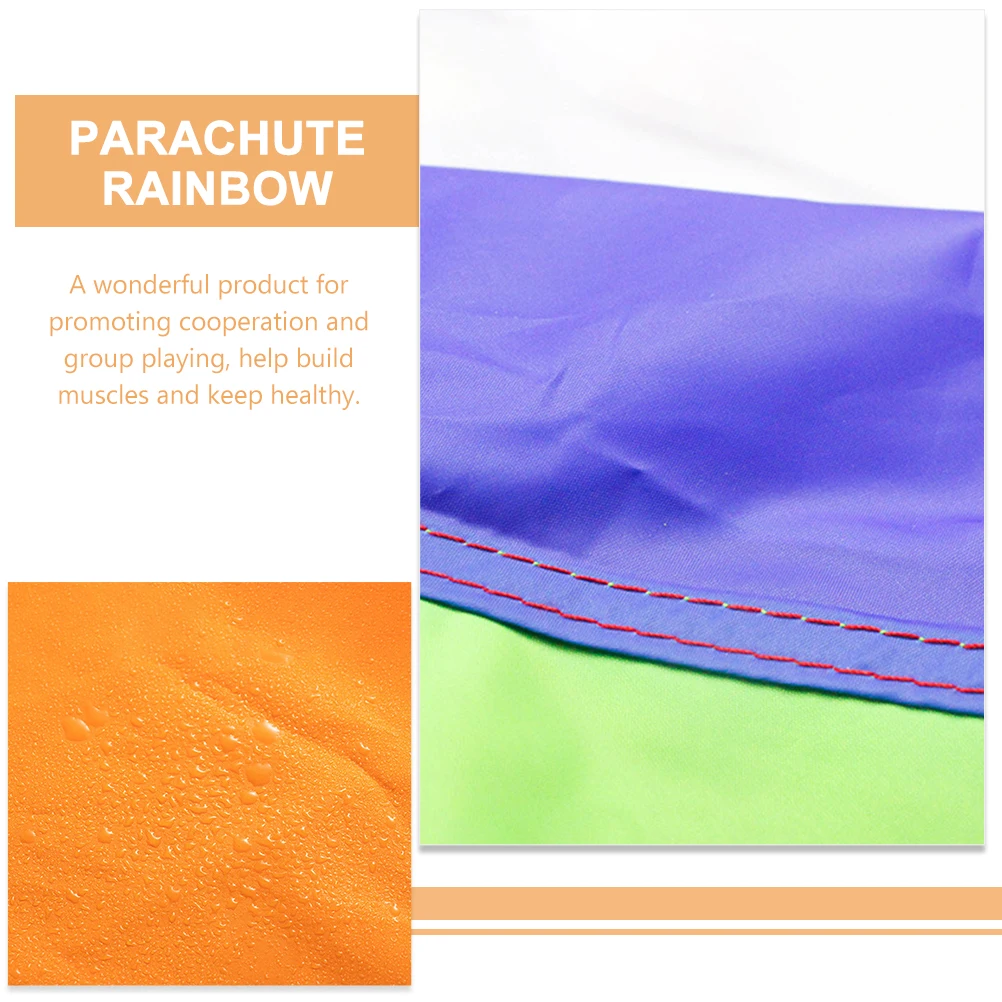

Rainbow Parachute Toy 2M 10 Balls Sturdy Large Size Outdoor Indoor Play Equipment Plastic Fabric Child Sensory Training Giant