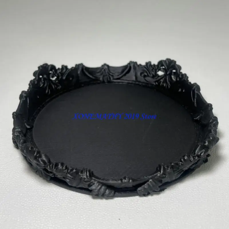 F42F Delicate Gothic Themed Ornamental Tray Decorative Plate Suitable for Showcasing Accessories and Keepsakes