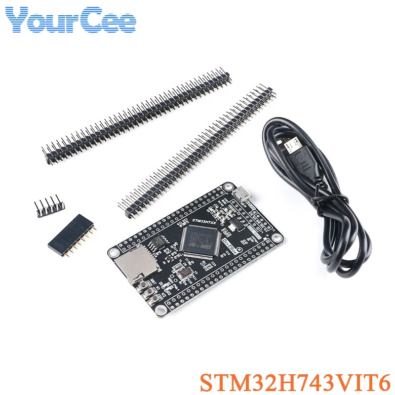 Módulo de placa de desarrollo de Sistema Central, interfaz M7 TFT SPI, 3,3 V con Cable USB, STM32H750VBT6, STM32H743VIT6, STM32, STM32H, STM32H7