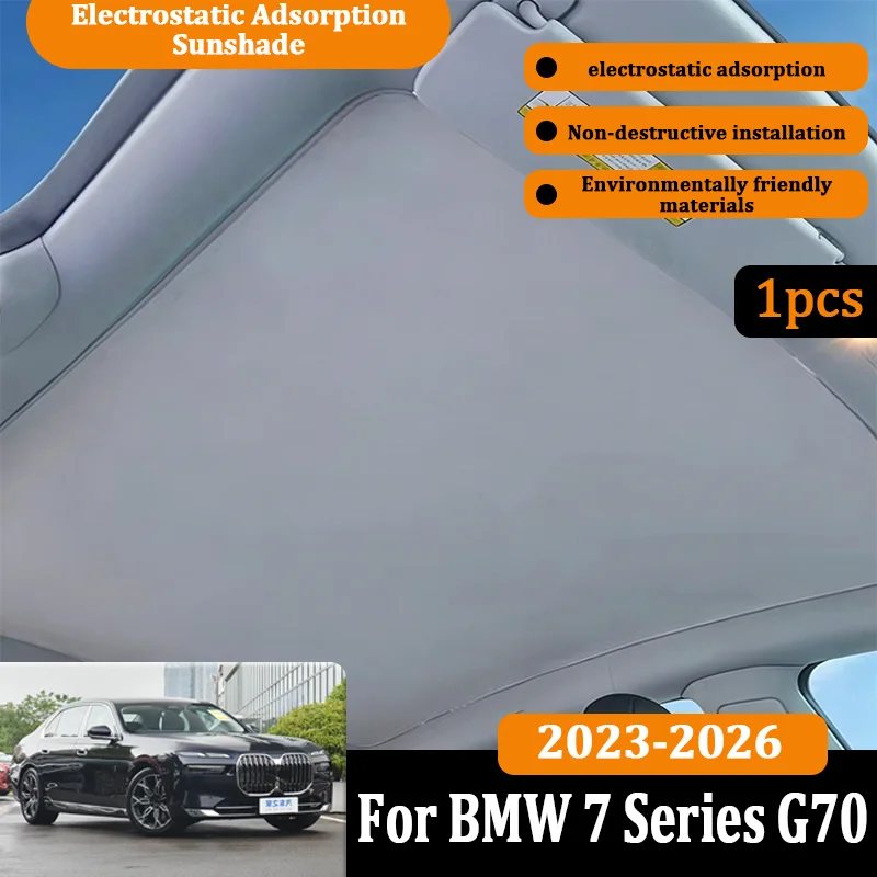 For BMW 7 Series G70 Accessories 2023 2024 2025 2026 Car SunShade Skylight Static Cling Covers Sunroof Sun Protector Accesorios