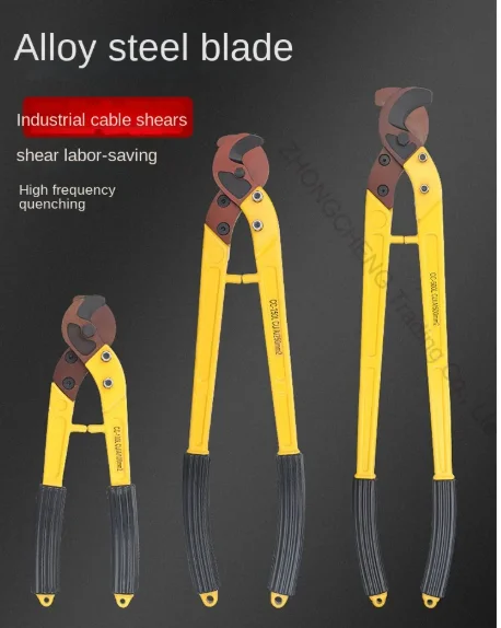 Labor Saving Long Arm Cable Cutter CC-100/250/500L Professional Copper Aluminum Cable Wire Breakage Cutting Tool