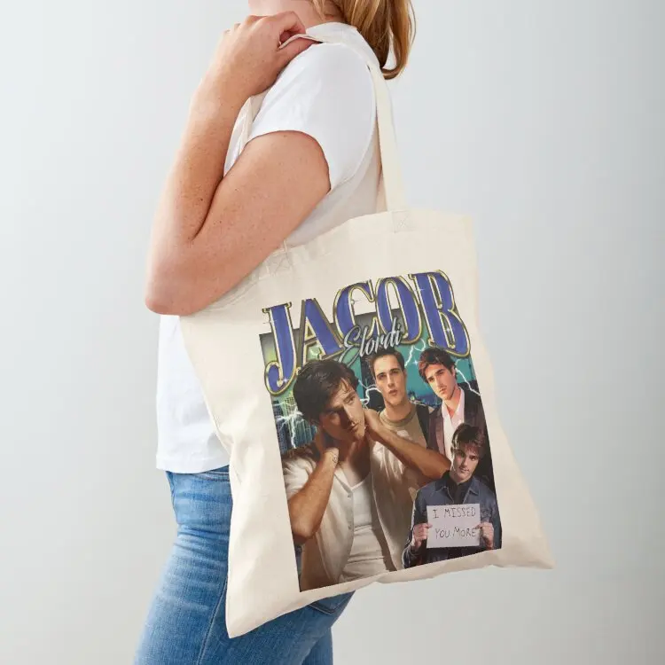 

Retro Jacob Elordi retro Tote Bag tote bag custom Woman shopper bag sac pour femme large size bags