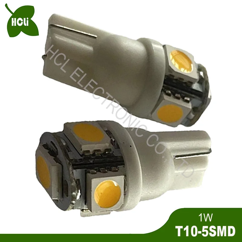 High quality DC3V 4.5V 5V 6V 6.3V 12V 24V T10 Wedge W5W 194 501 168 Led Map Dome Lights Auto Signal Lamp free shipping 5pcs/lot