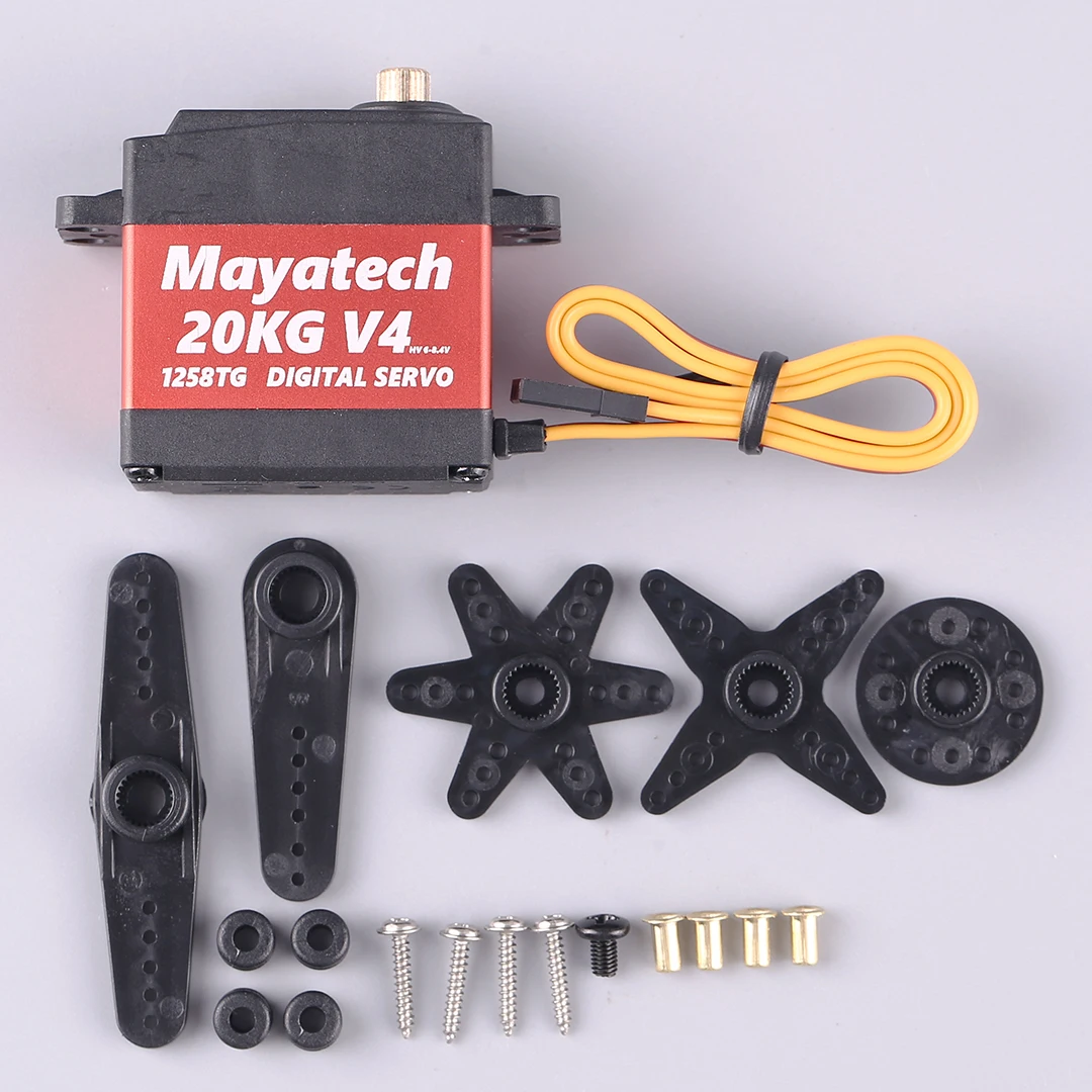 Mayatech 1258TG V4 20KG modèle numérique haute tension FPV couple élevé servo à engrenages métalliques résistant aux éclaboussures