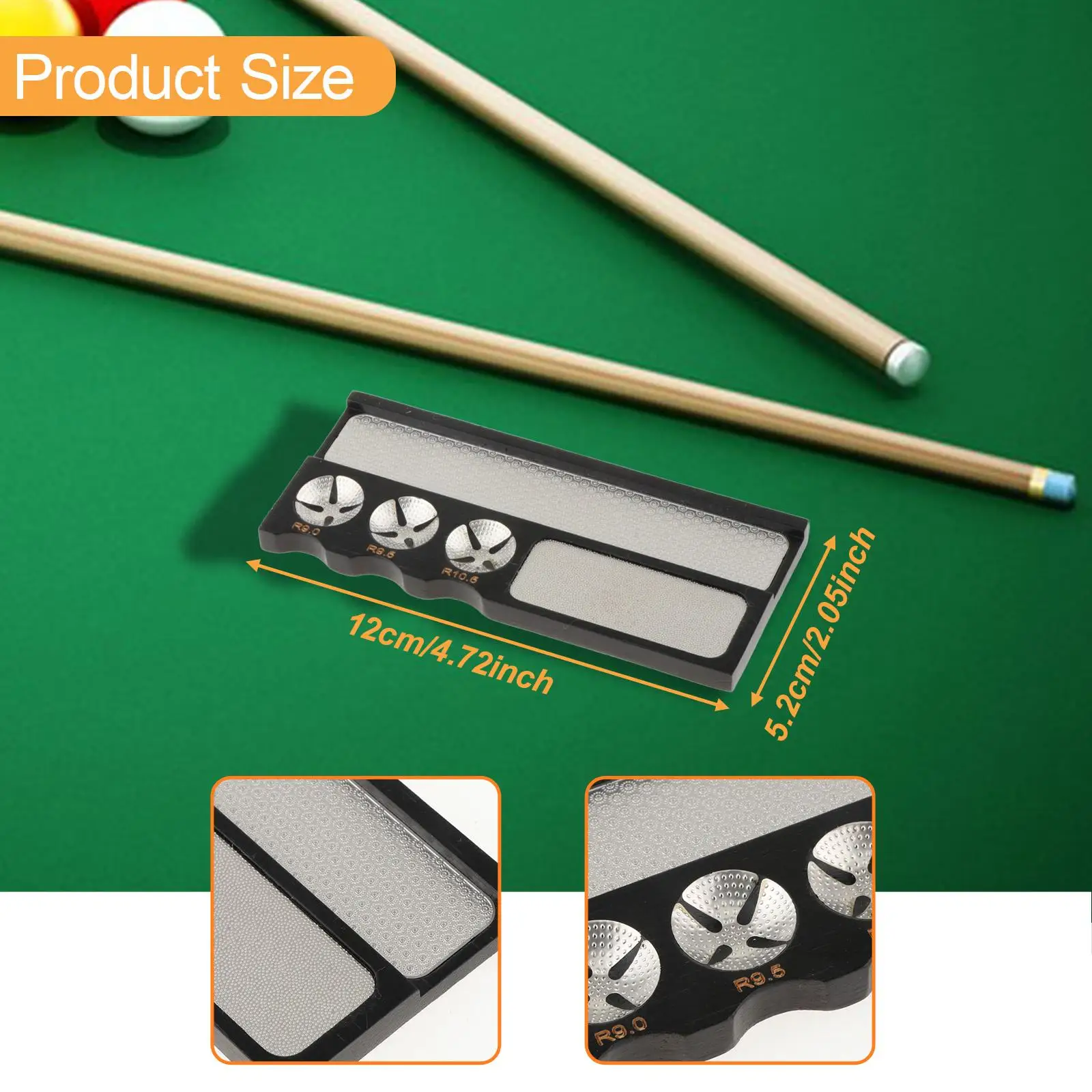 

Pool Cue Stick Tip Shaper Burnisher 4in1 Billiard Polishing Tool Grinder for Cue Tip Replacement Maintenance