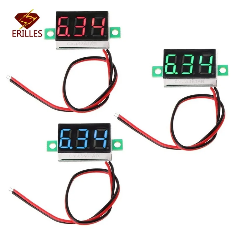 DC4.5V-30V Mini Digital Two-Wire Voltmeter 0.36 Inch LED Display Panel Voltage Tester Volt Meter Module