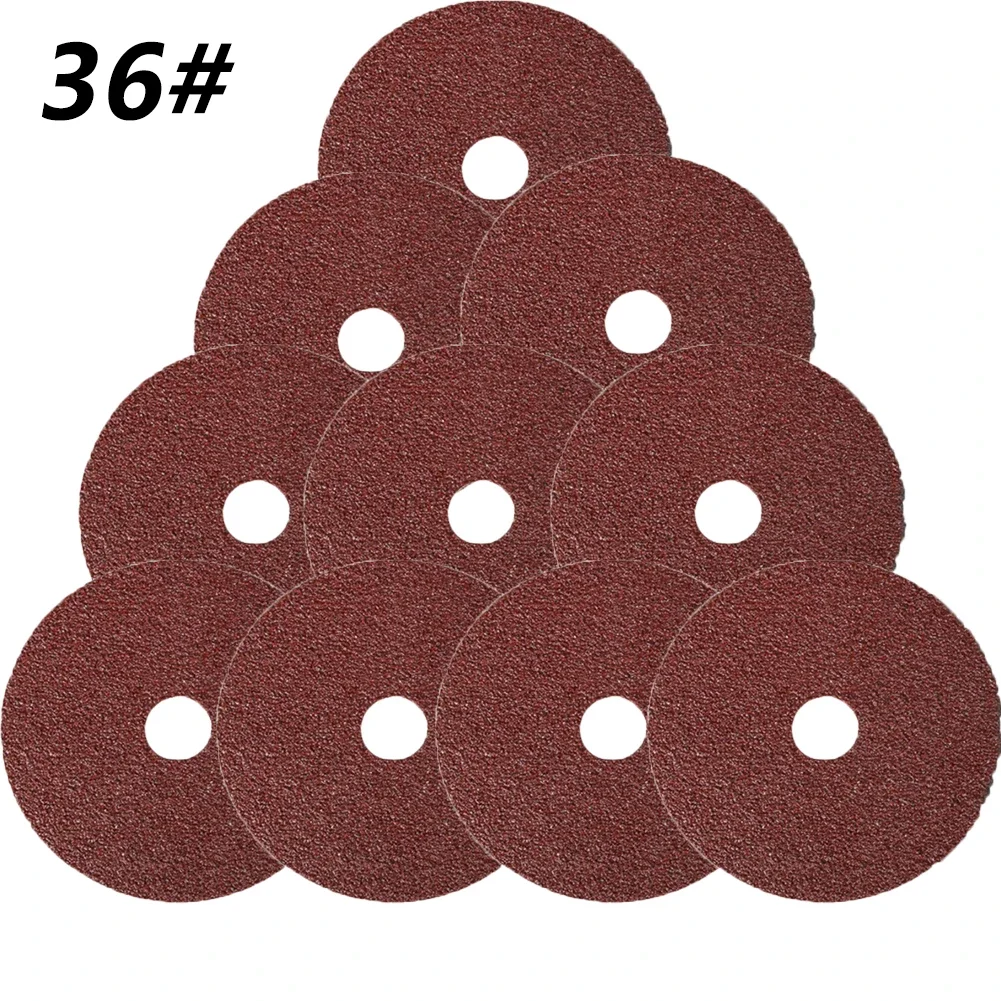 10Pcs 4inch Ginding Wheel Sanding Discs 16mm Bore Resin Fiber Abrasive 24-120Grit For Angle Grinder Electric Polishing Machine