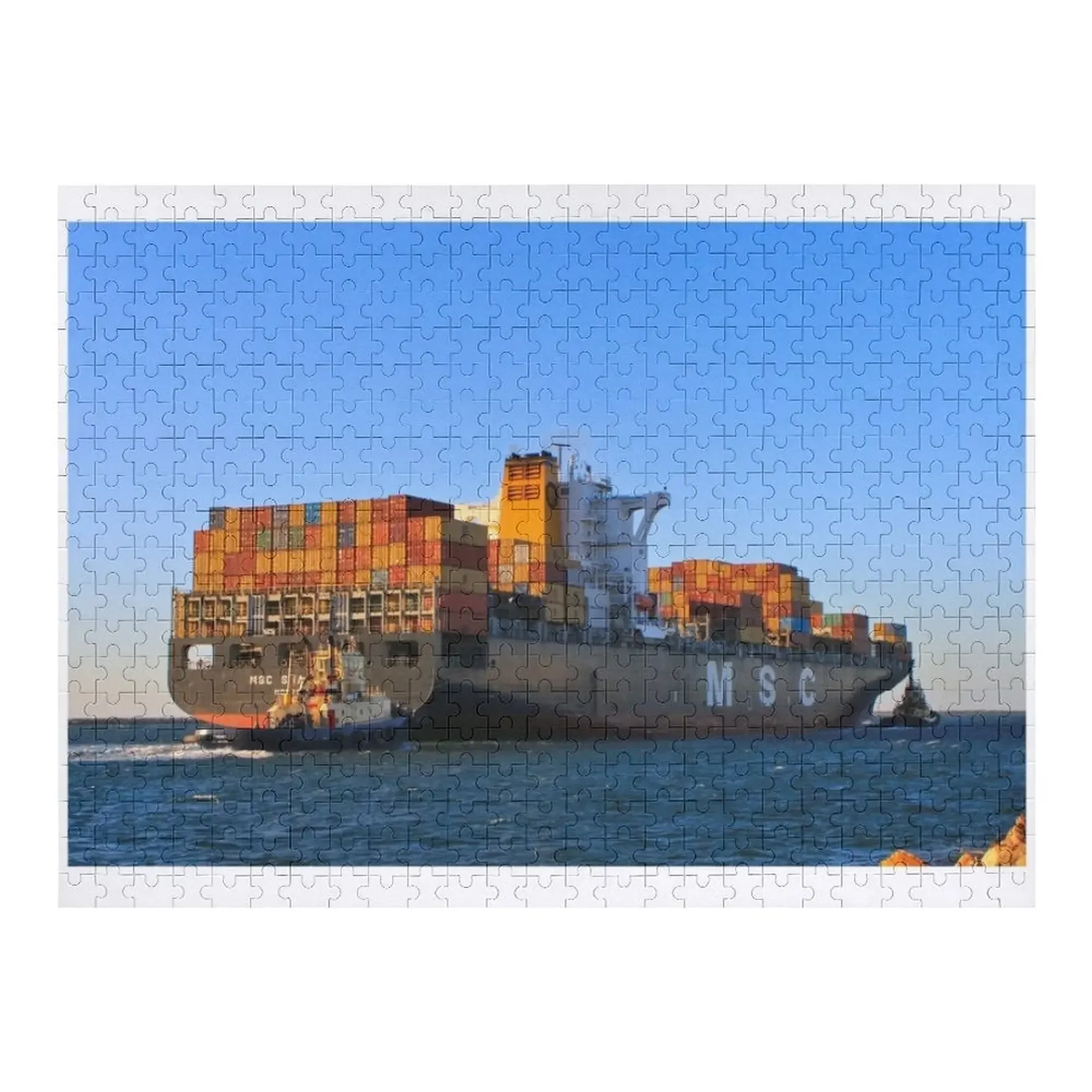 

Container ship and tugs: MSC Shanghai Jigsaw Puzzle Customized Gifts For Kids Custom Gift Puzzle