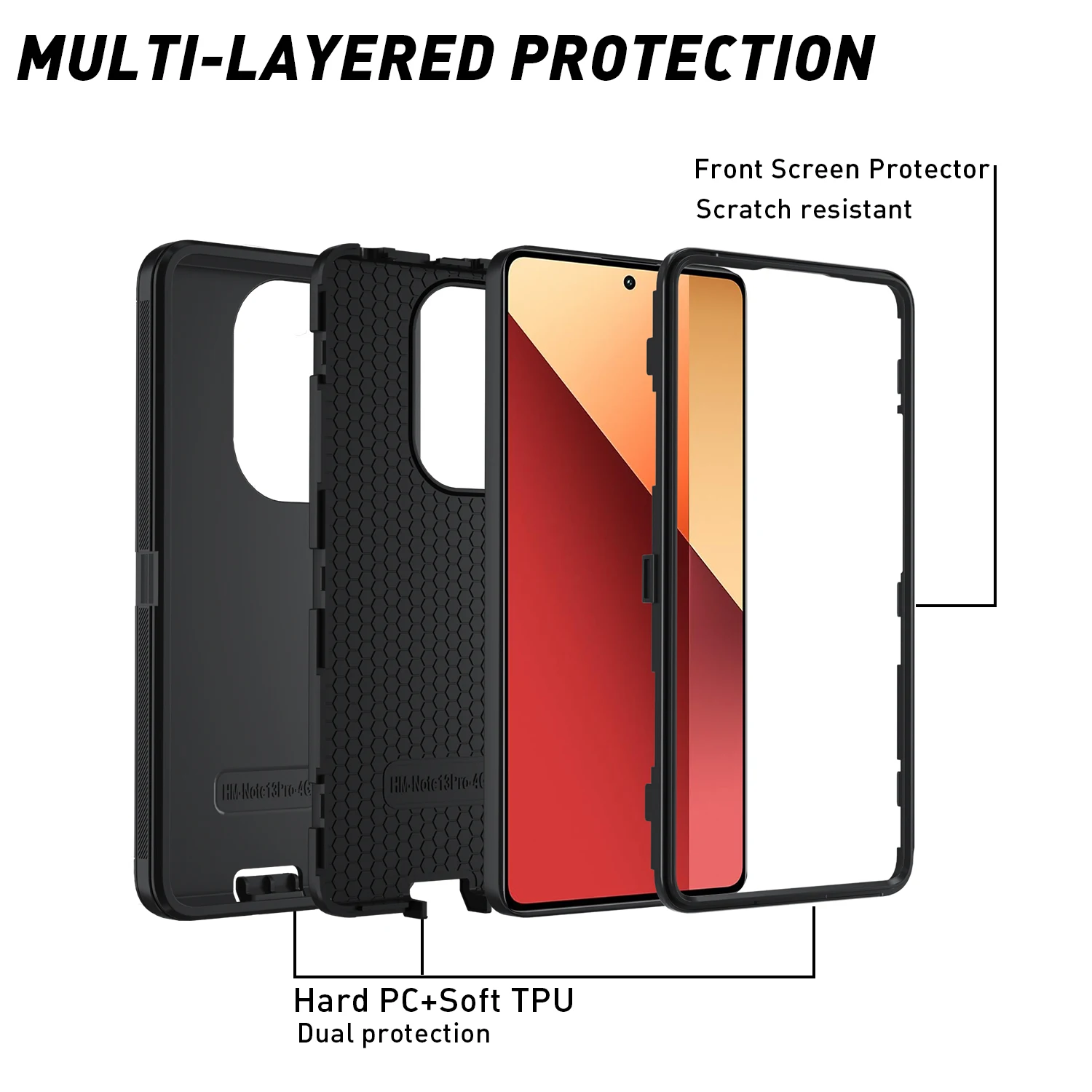 For Samsung Galaxy A02S A03S A04E A05 A05S Armor Shockproof Heavy Duty Tough Dustproof Case Anti-Scratch Rugged Protective Cover