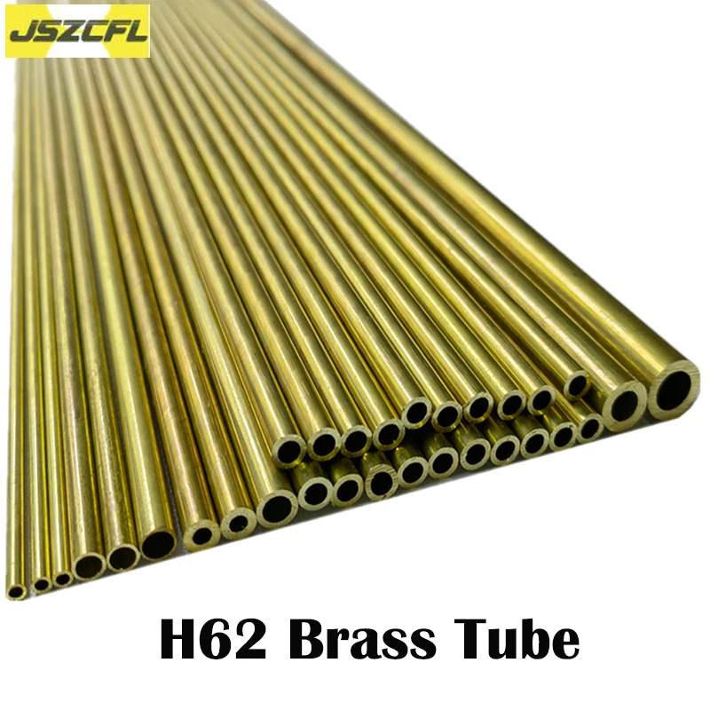 H62 Brass Tube Capillary Hollow Straight Round Copper Rod Cu Pipe Outer Diameter 1mm-10mm