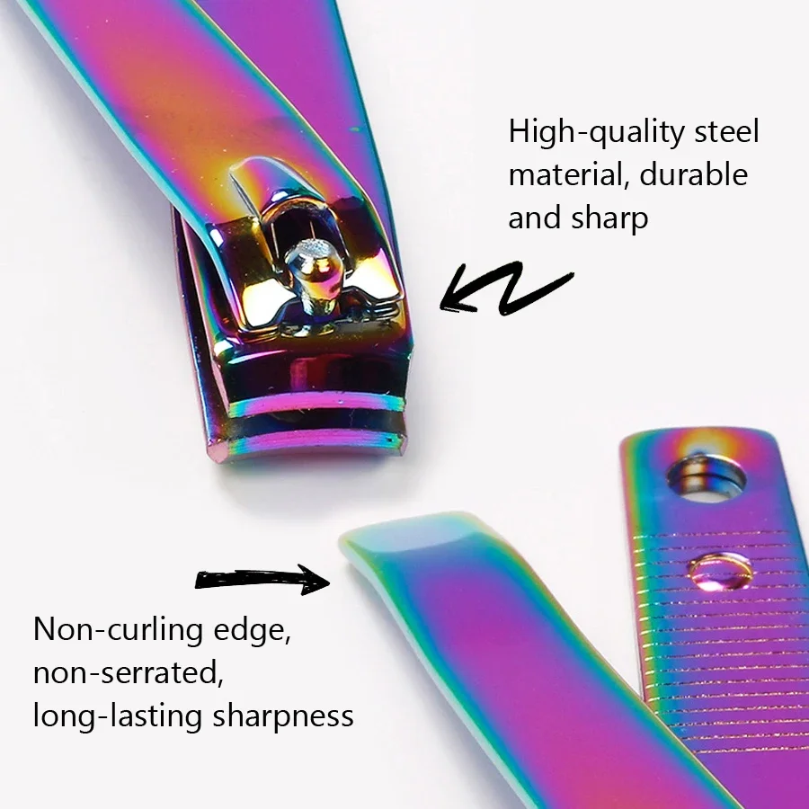 Titanium Nail Clippers, Stainless Steel, Nail Cutter, Scissor Plier, Toenail Fingernail, Professional Manicure Trimmer, Color