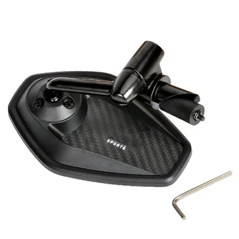 

FSTE-360 ° Складное велосипедное зеркало, HD-зеркало заднего вида с антибликовым синим стеклом, левое боковое зеркало для велосипедов с внутренним диаметром 16-21 мм, горные велосипеды