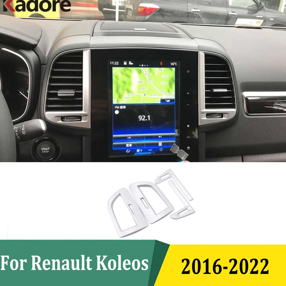 For Renault Koleos 2016-2020 2021 2022 Matte Front Air Conditonnal Vent Cover Trim AC Outlet Panel Frame Interior Accessories