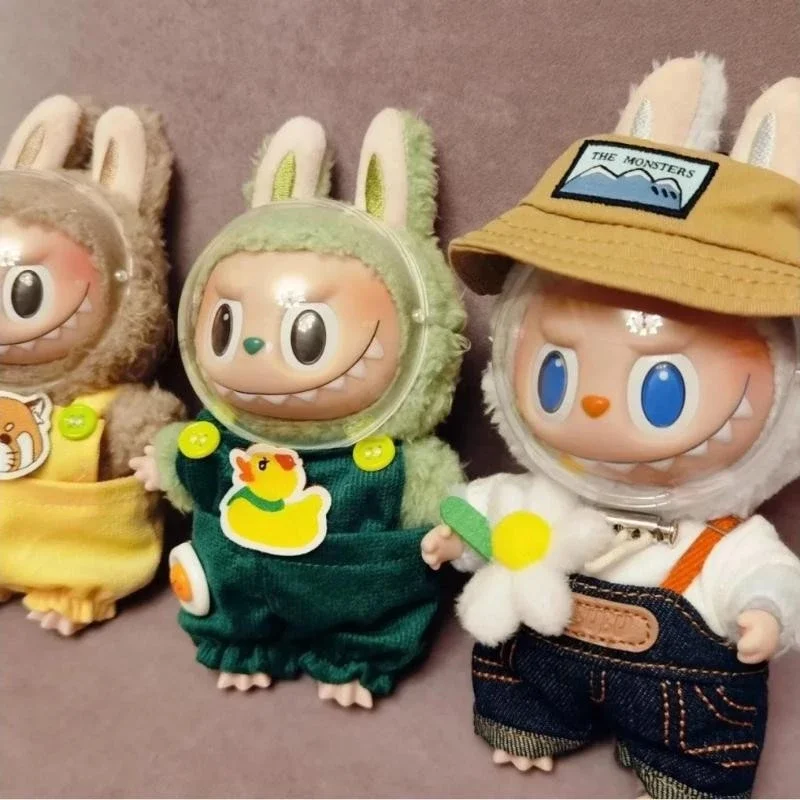 For 17cm Labubu Doll Mask Transparent Acrylic Face Protection Cover Dust and Dirt Proof Mask