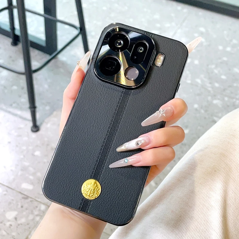 

Fashion For OPPO Find X9 Pro Leather Phone Case Shell Soft Edge Protective Shockproof Back Cover