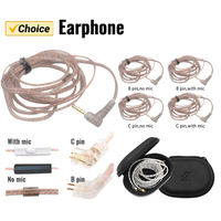 PU Leather Earphones Protective Case Portable Universal Earbuds Bags Absorption Container for BA10 AS10 ES4 KZ CAA iPhone Huawei