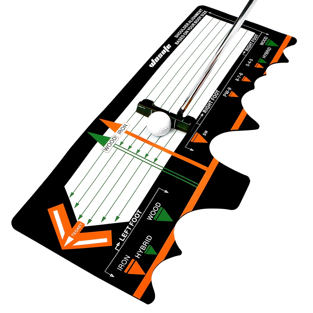 Putter練習用デバイス初心者姿勢補助レクターゴルフスイングトレーニングエイドスティックヒットステーションマット