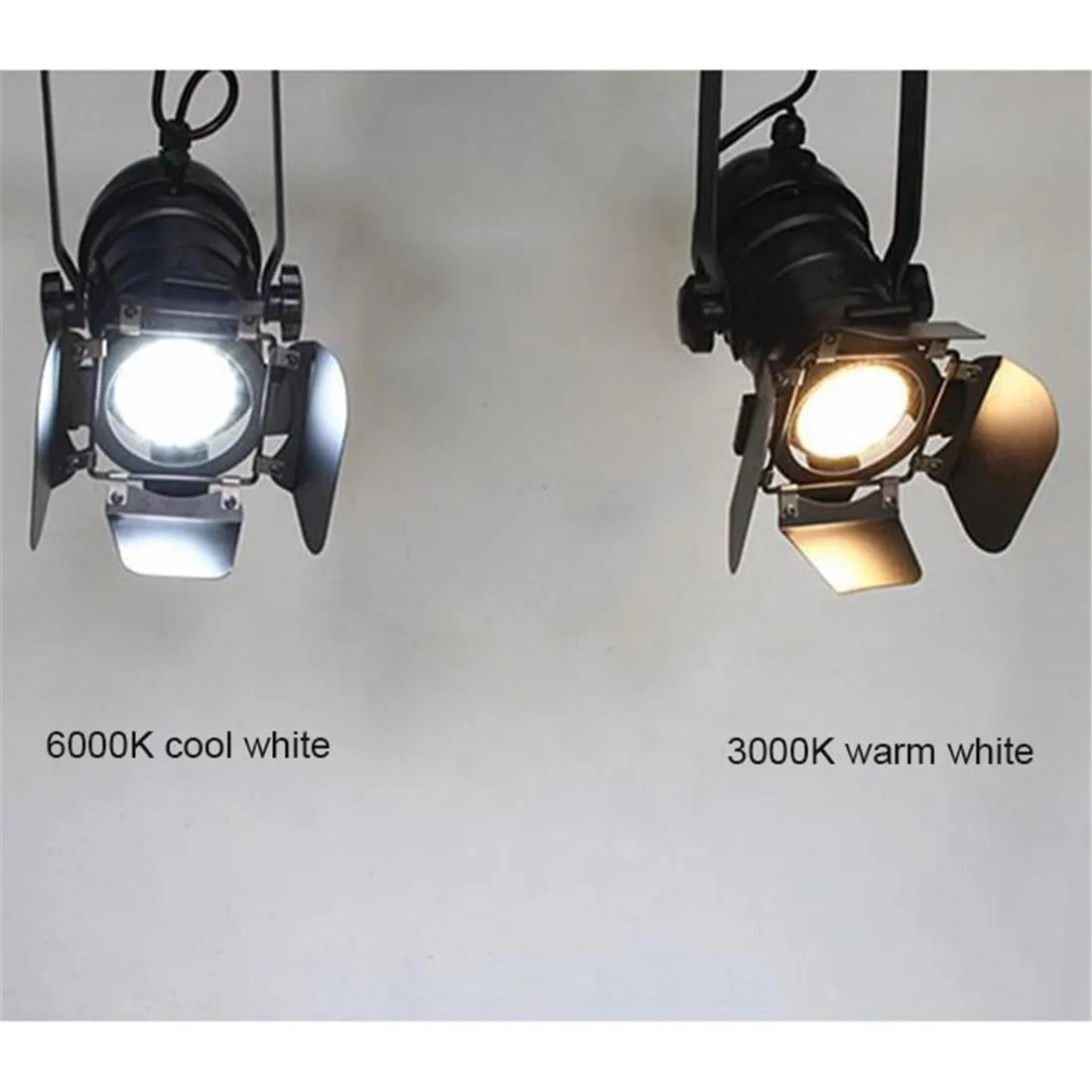 Industrial dimmable led ceiling lights 5W Theater light with 4-Leaf Barn Doors Vintage dimming lamp for shop home