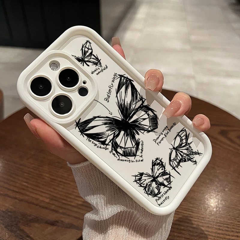 Fall Prevention Cute DIY For iPhone 15 14 Plus 15 14 13 12 11 Pro Max Mini X Xs Max 7 8 Plus Case Soft TPU Cover WK64