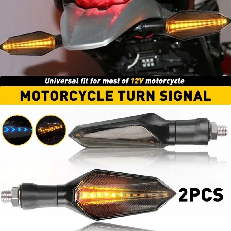 

12V 10mm Motorcycle LED Turn Signal Lamp Sequential Flowing Flash Indicator Lights Running Light Universal Motorbike Accessories