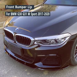 MP 스타일 ABS 앞 범퍼 립 스포일러 스플리터 블레이드 For Bmw G30 G31 530i 530d 530e 540i M550i M Sport 2017-2021 Pre-Lci