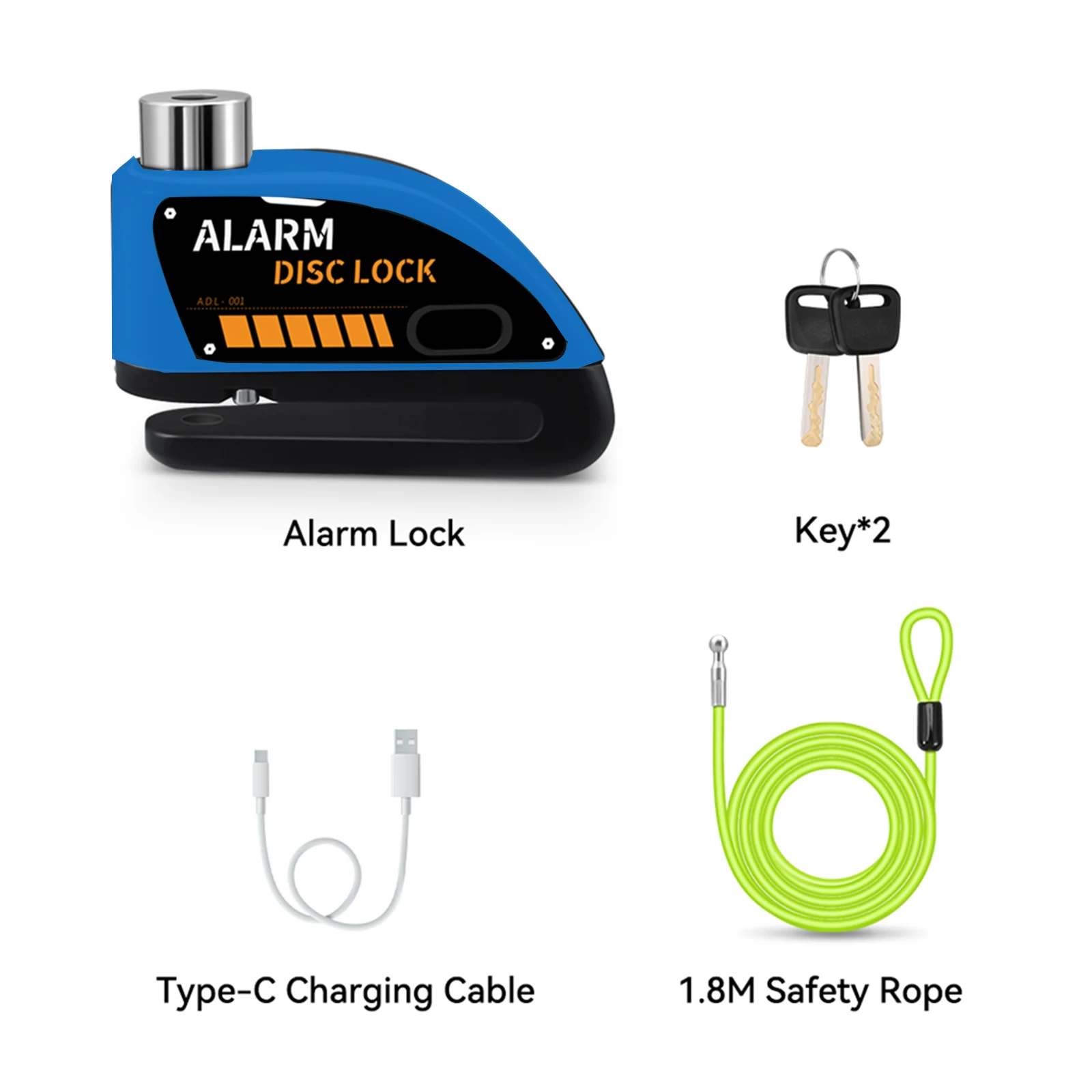 Extractme Motorfiets Alarm Schijfrem Slot 120dB Fietswiel Schijf Hangslot Beveiliging Anti-Diefstal Slot Scooter Alarma Motocicleta