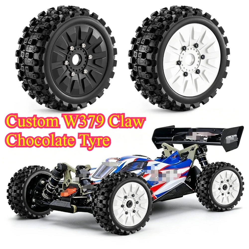RC Off Road Buggy Tire W379 Claw Chocolate Tyre 17mm Hex 1/8 Scale For ARRMA Typhon FS KYOSHO custom size Replacement Parts