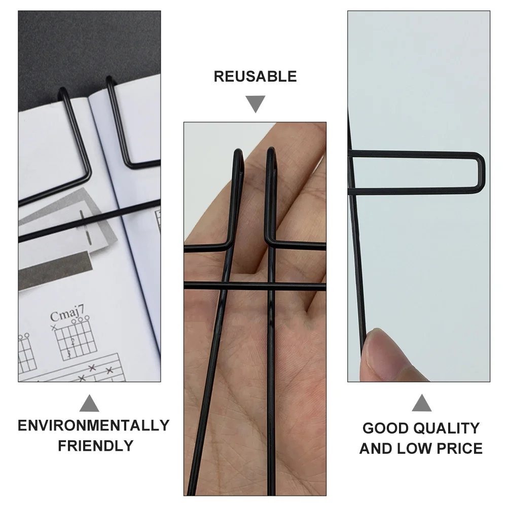 

Stave Folder Music Holder Clip Metal Memo Clips Note Clamps Page Book Stationary for Message