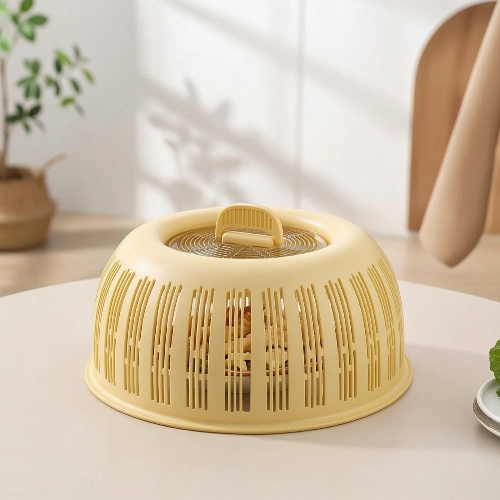 Food Cover with Handle Easy to Hold Ventilated Food Dome Kitchenware Lightweight Splash Guard Non for Home Cooks