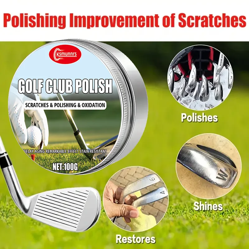 Professional Golf Club Polishing Wax – Quick-Acting Metal Polish & Protection Wax for Restoring Mirror Shine 2