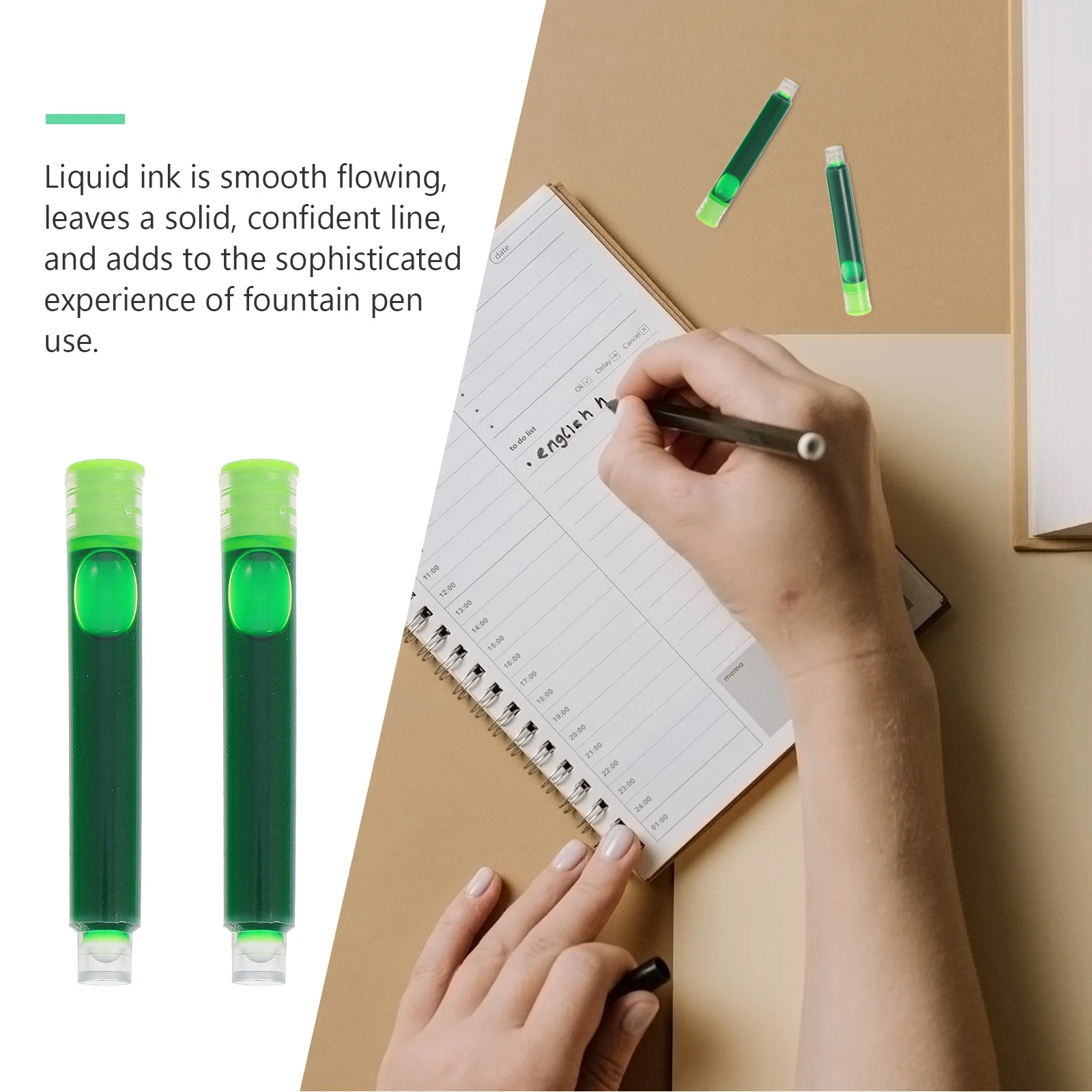 

50 Pcs Practice Refills Calligraphy Refillable Fountain with Converter